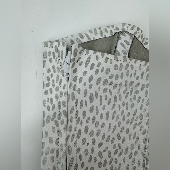 Berman Vintage Genuine Leather Bandeau Crop Top Pebble print gray - Picture 5 of 6